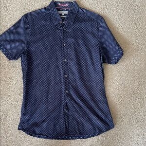 Men's Navy Blue Short Sleeve Shirt